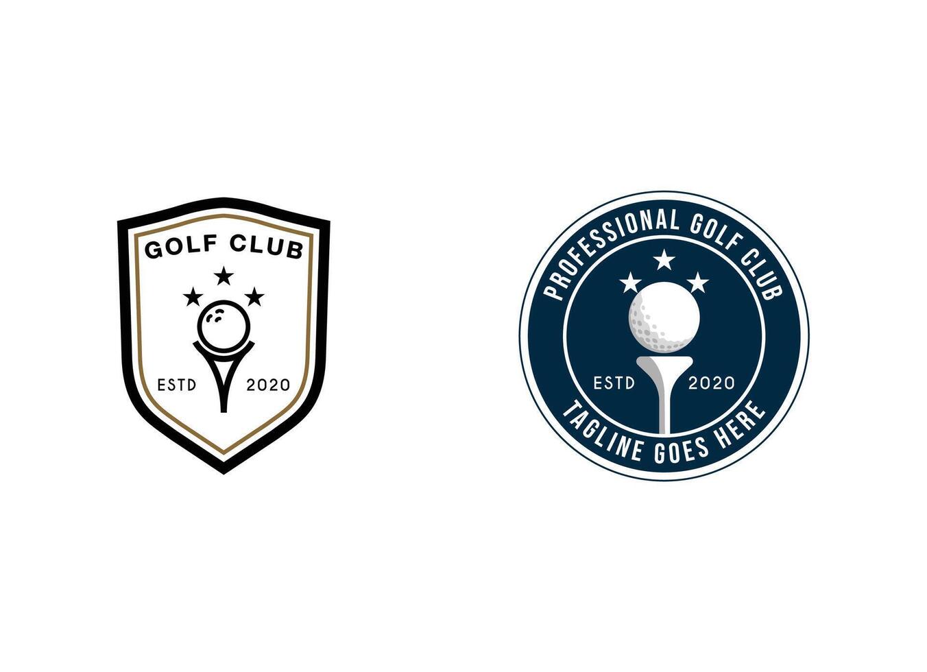 premium golf logo. golf club emblem tournament logo design vector
