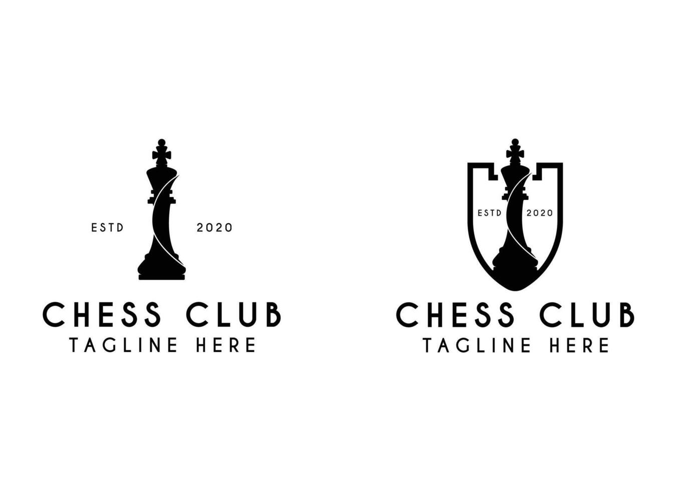 Elegant Chess Club Identity with Royal Elements vector