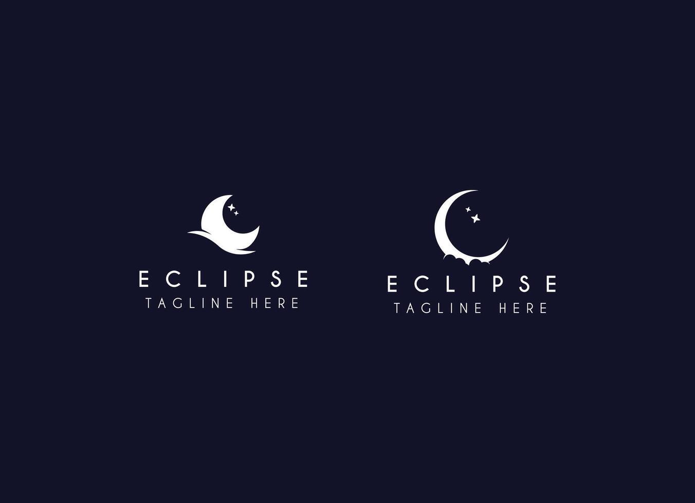 Eclipse Serenity in a Minimalist Logo Design vector
