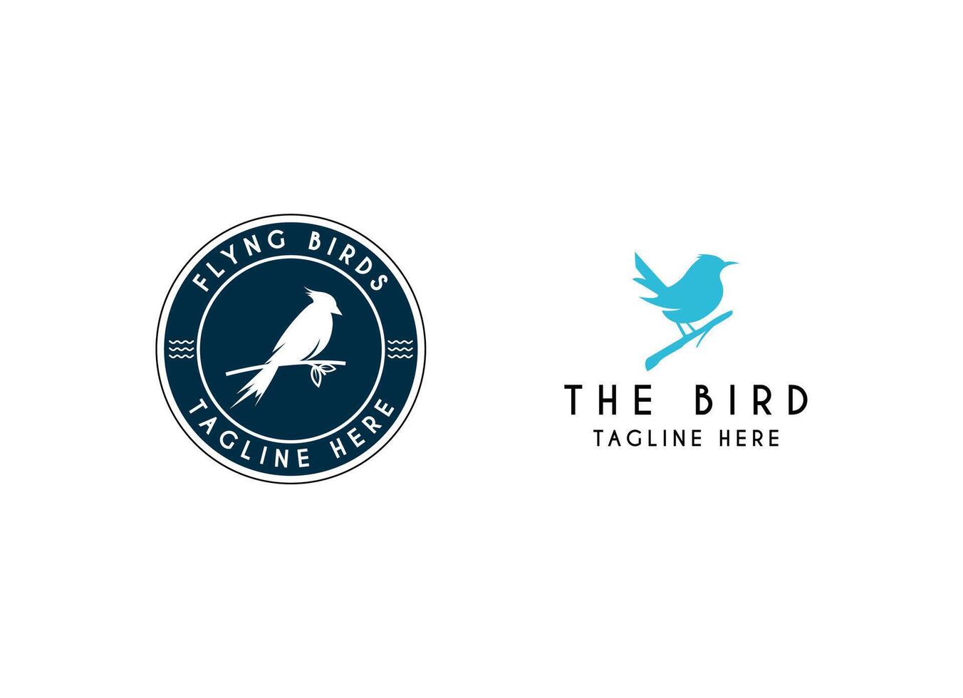 silhouette bird logo design. Simple and minimalist bird logo design. vector