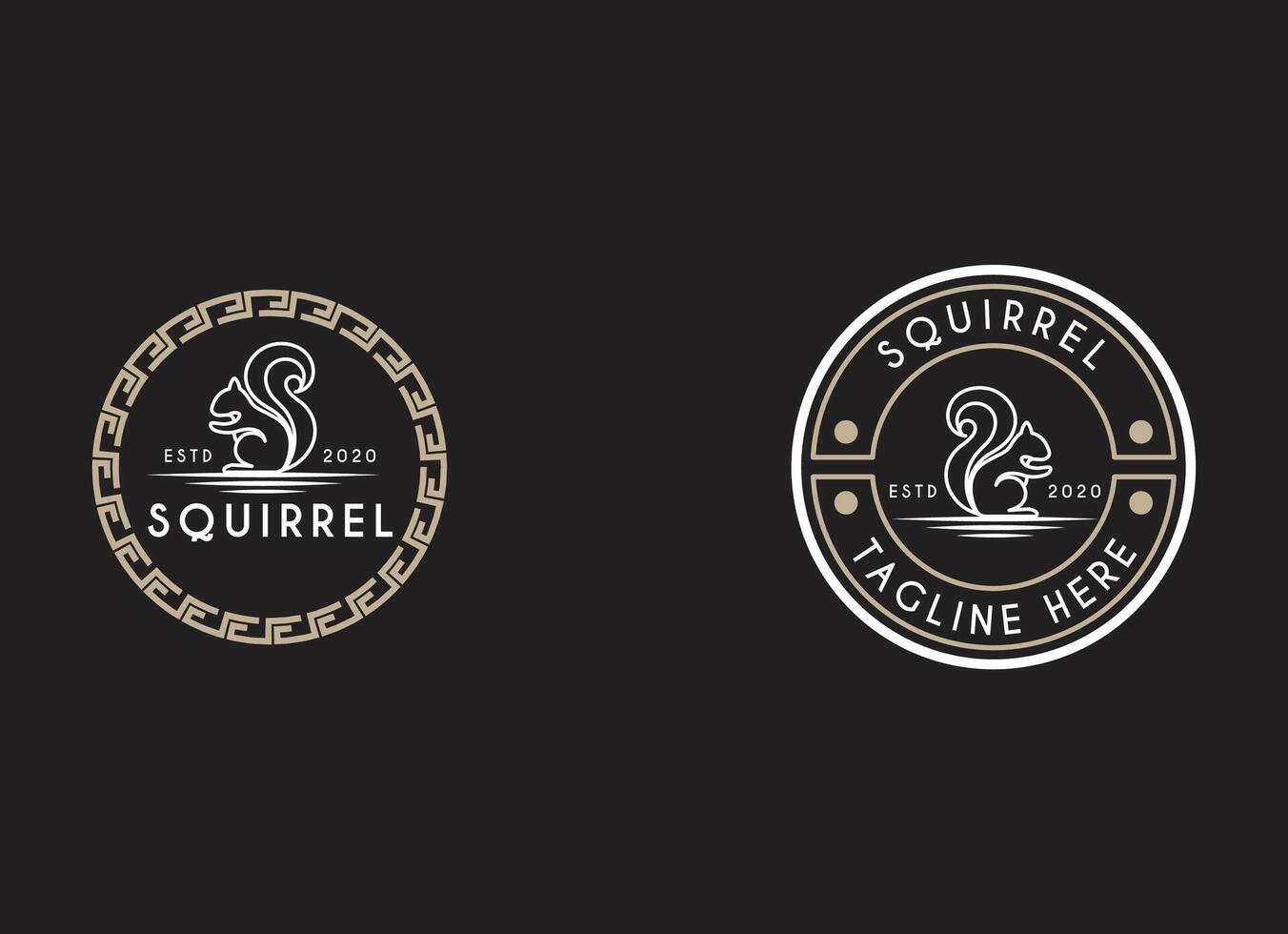 Squirrel Logo Representing Agility and Playfulness vector