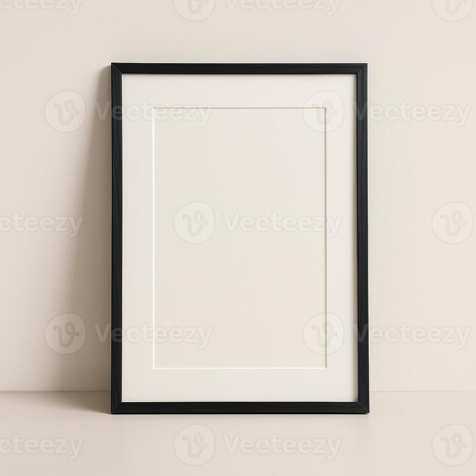 Minimalist Photo Frame Mockup on Clean Surface with Empty Space for Artwork or Photography