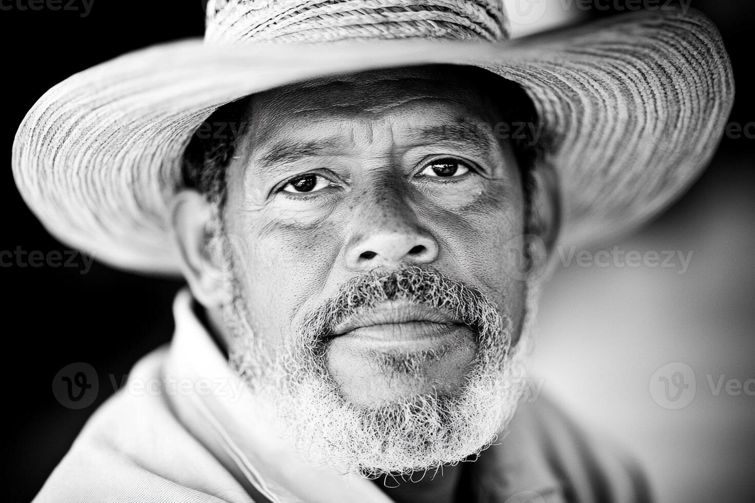 A man wearing a straw hat photo