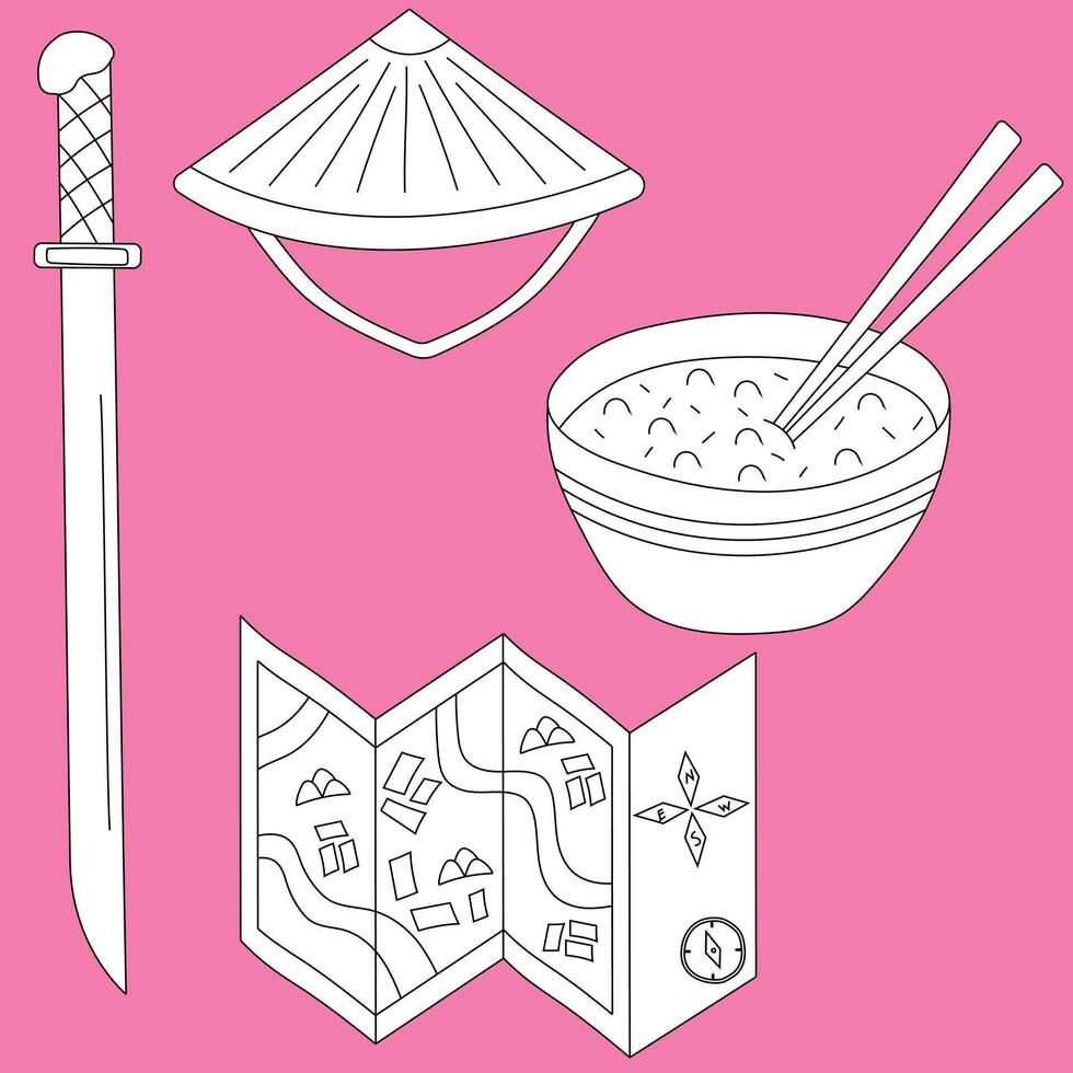 Travel to China Clipart Set vector