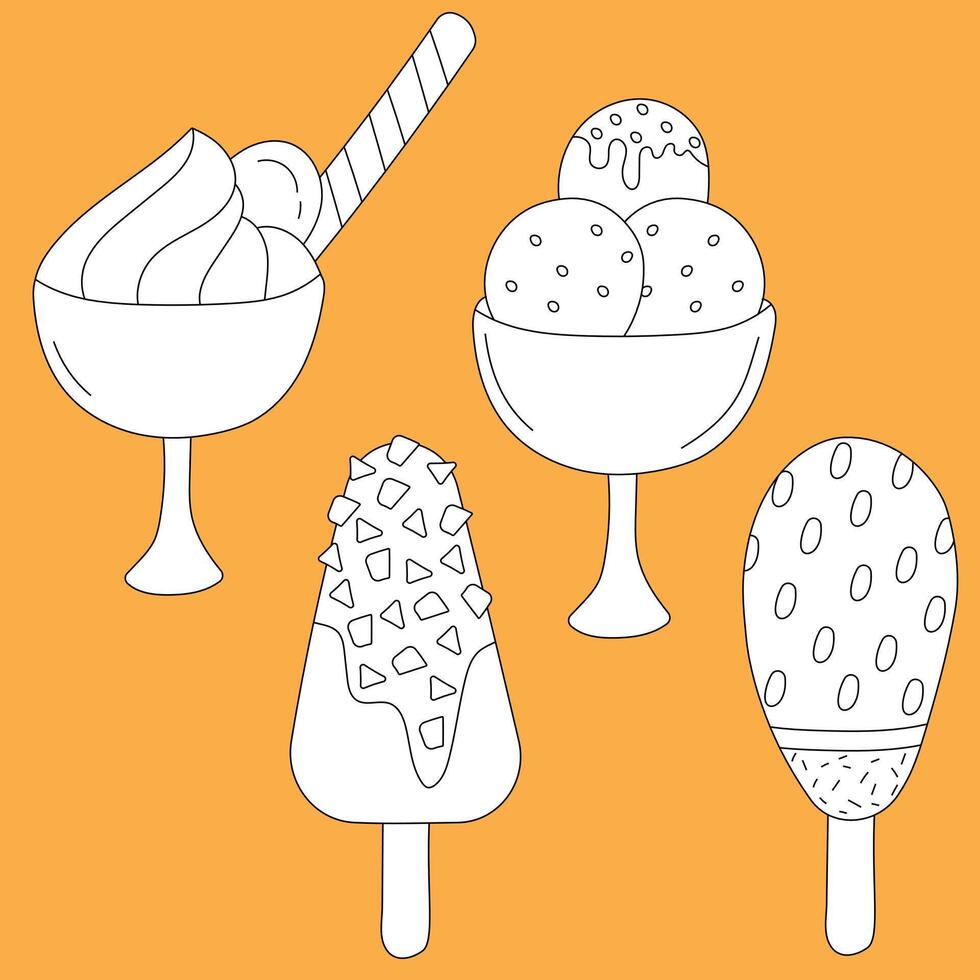 Ice Cream Clipart Set vector