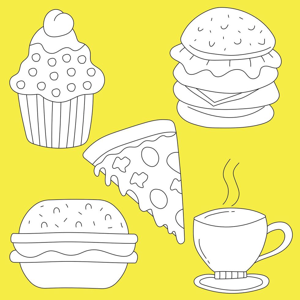 Fast Food Clipart Collection vector
