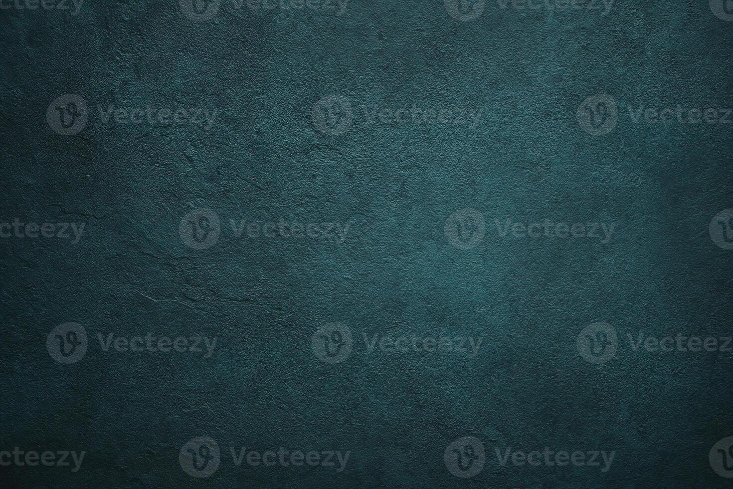 Blue Green Decorative Abstract Background with Grunge Texture of Plastered Concrete Wall in Dark Turquoise Color Highlighting Grainy Rough Surface for Design and Artistic Use photo