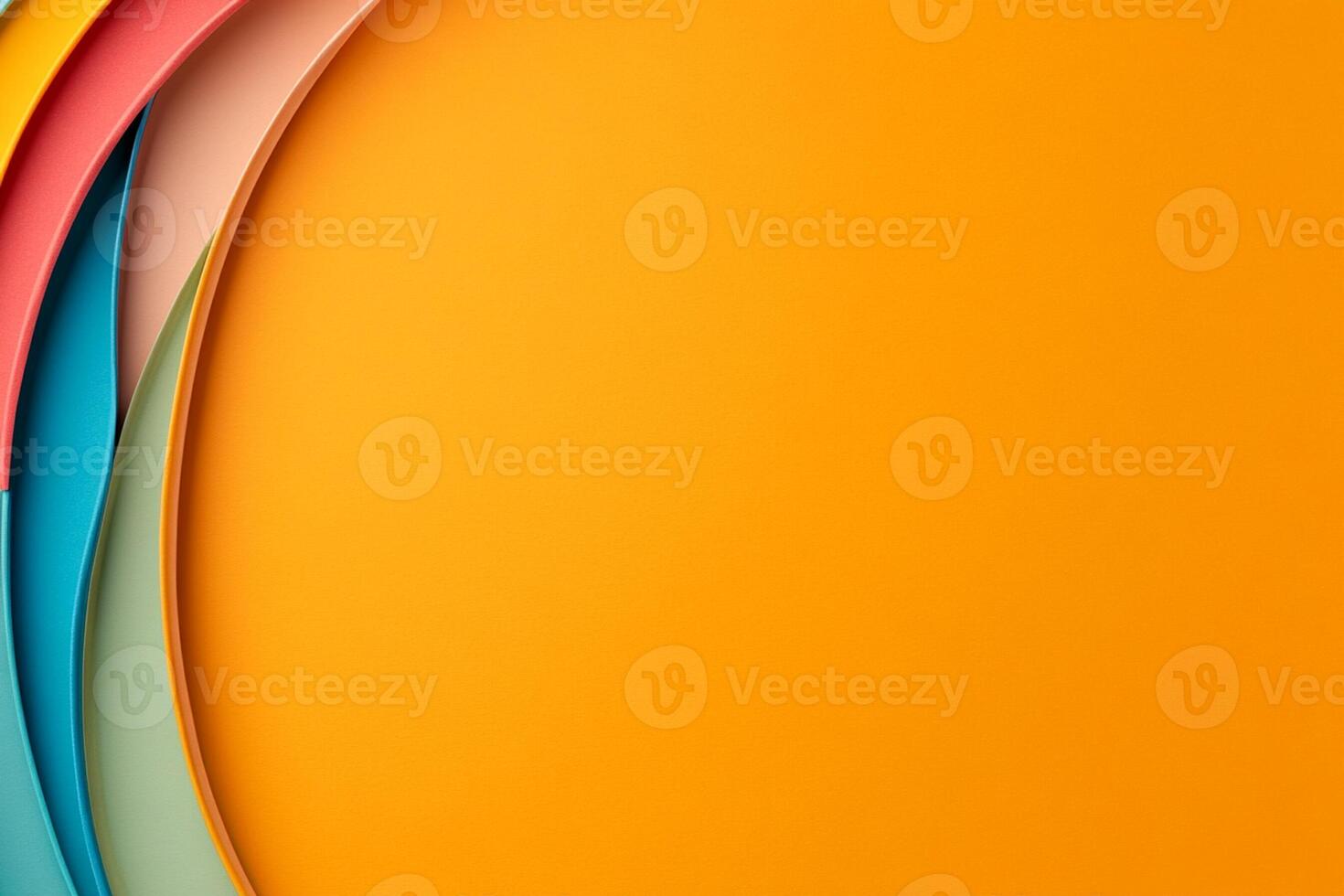 Colorful paper background with curved lines photo