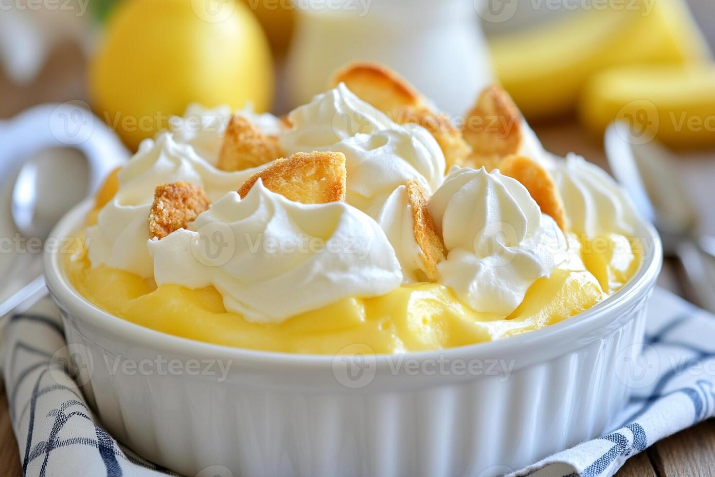 A bowl of dessert with whipped cream and bananas photo