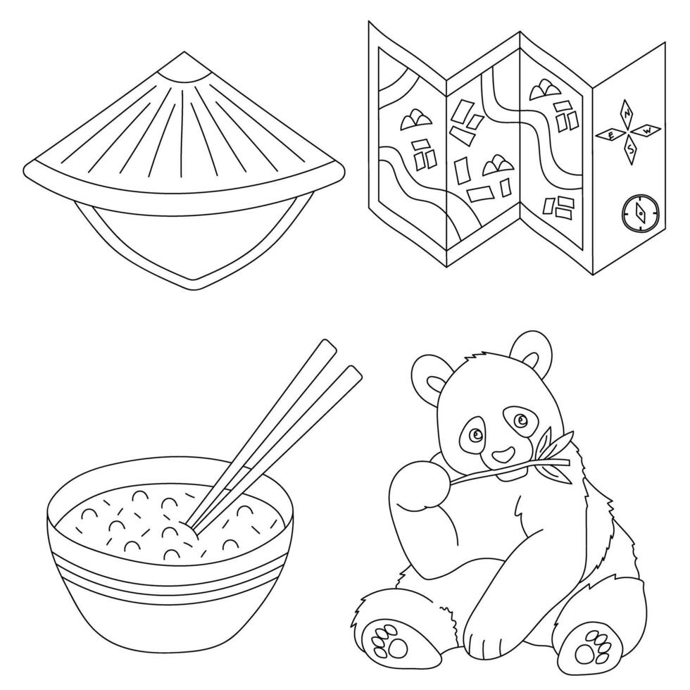 China Culture Clipart Doodles vector
