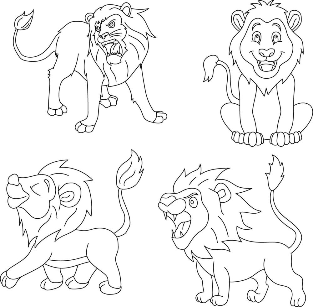 lion Clipart Illustrations vector