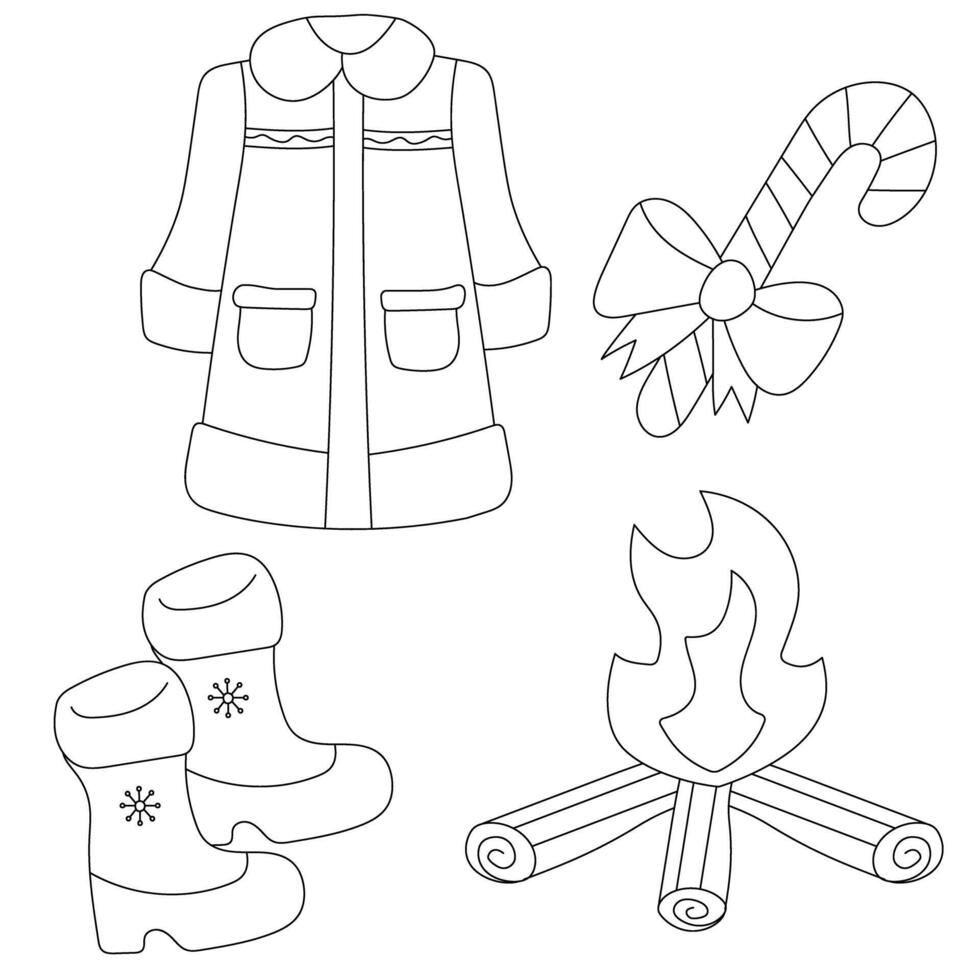 Simple Winter Graphics vector