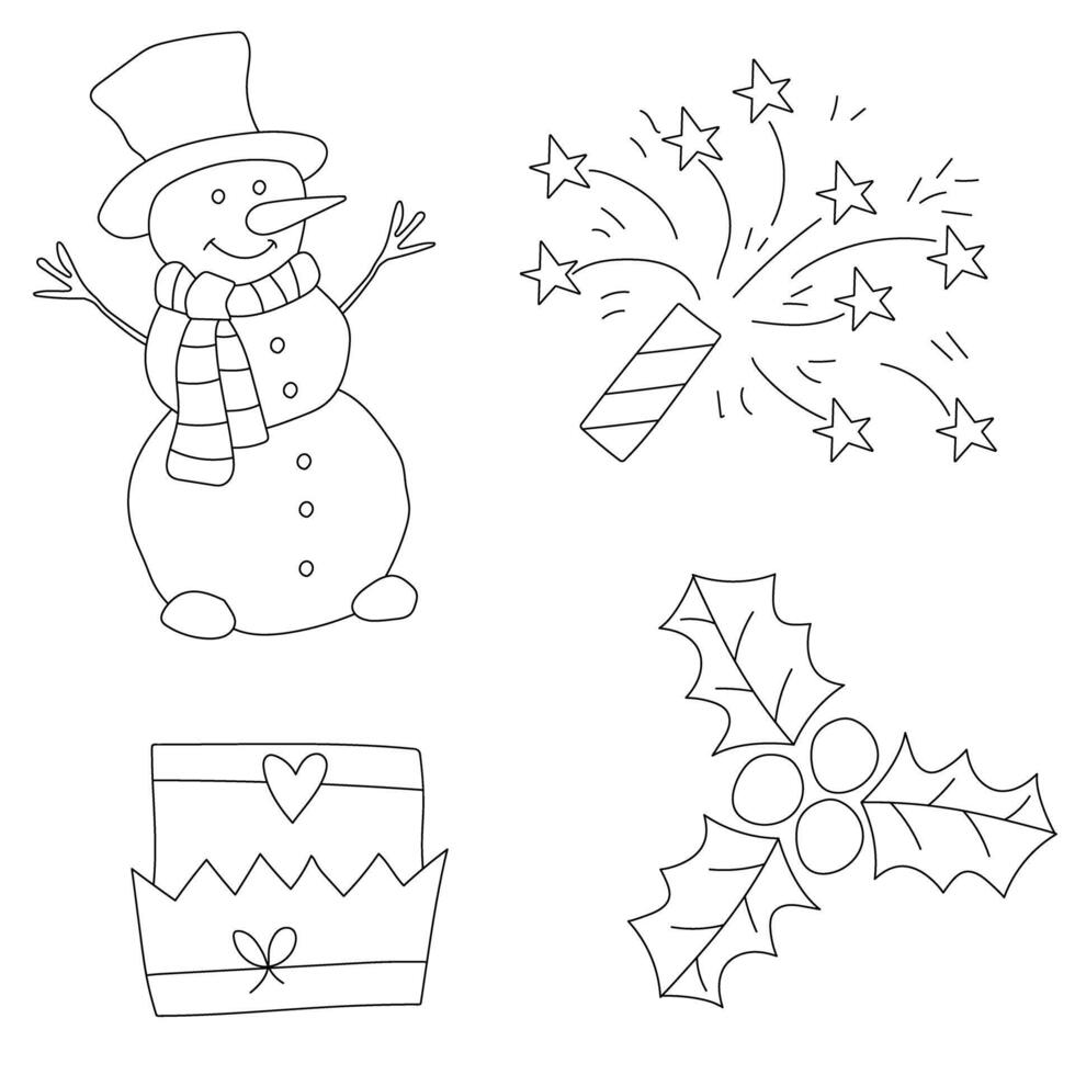 Doodle Winter Graphics vector