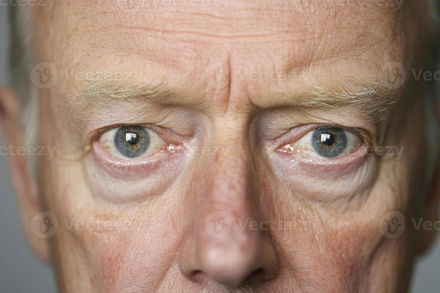 A close up of an older man's face photo