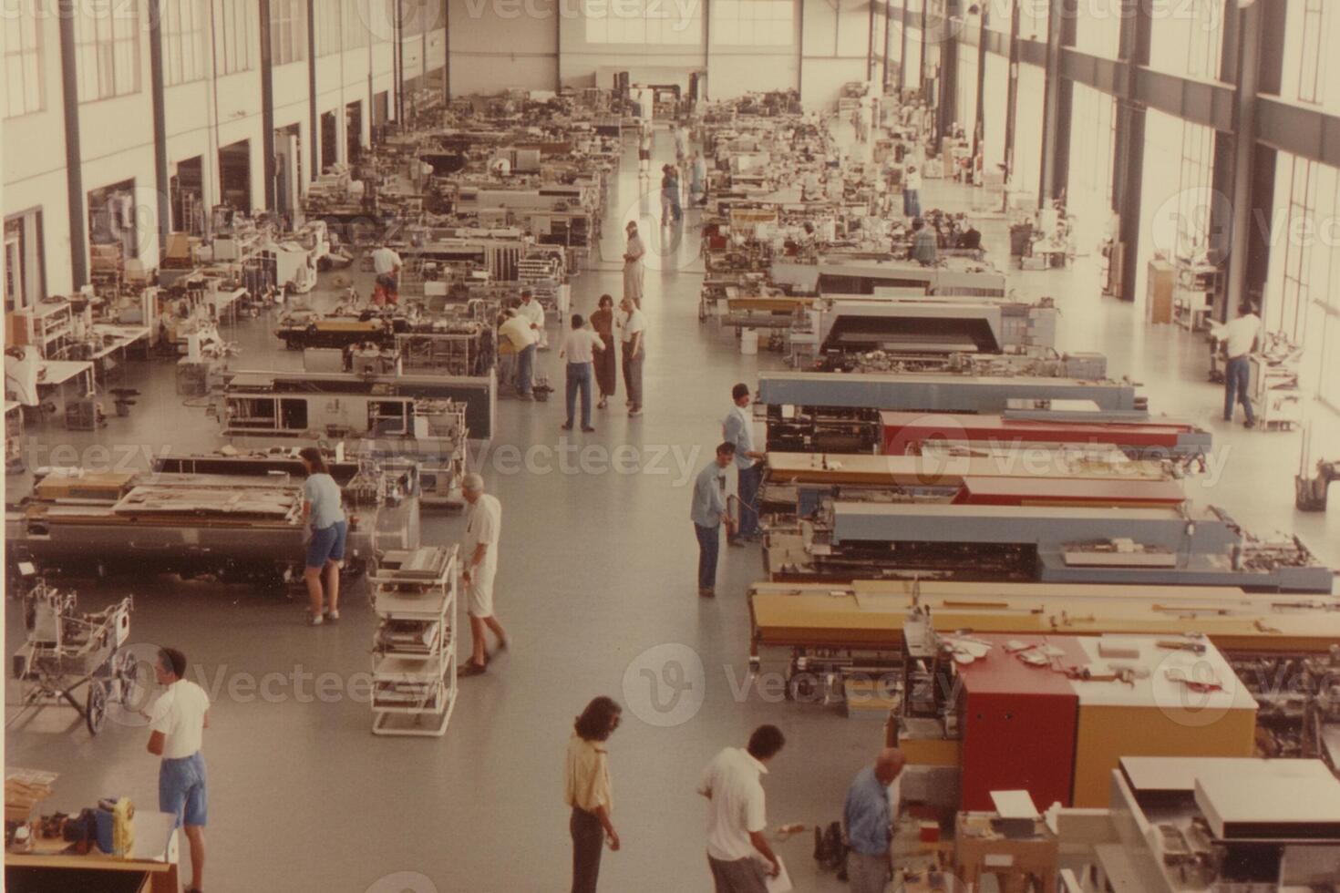 A factory with people working in it photo