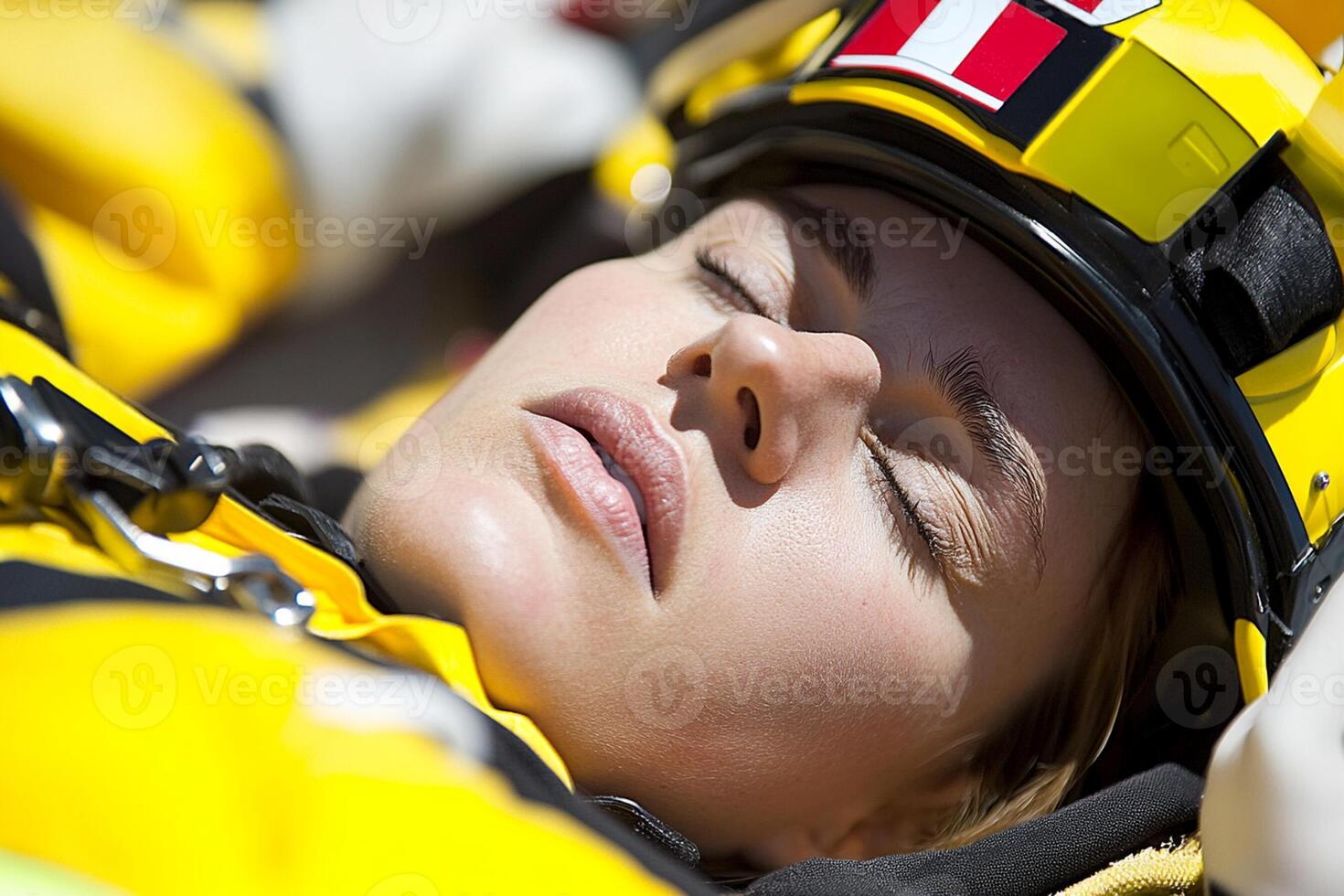 A woman laying down photo