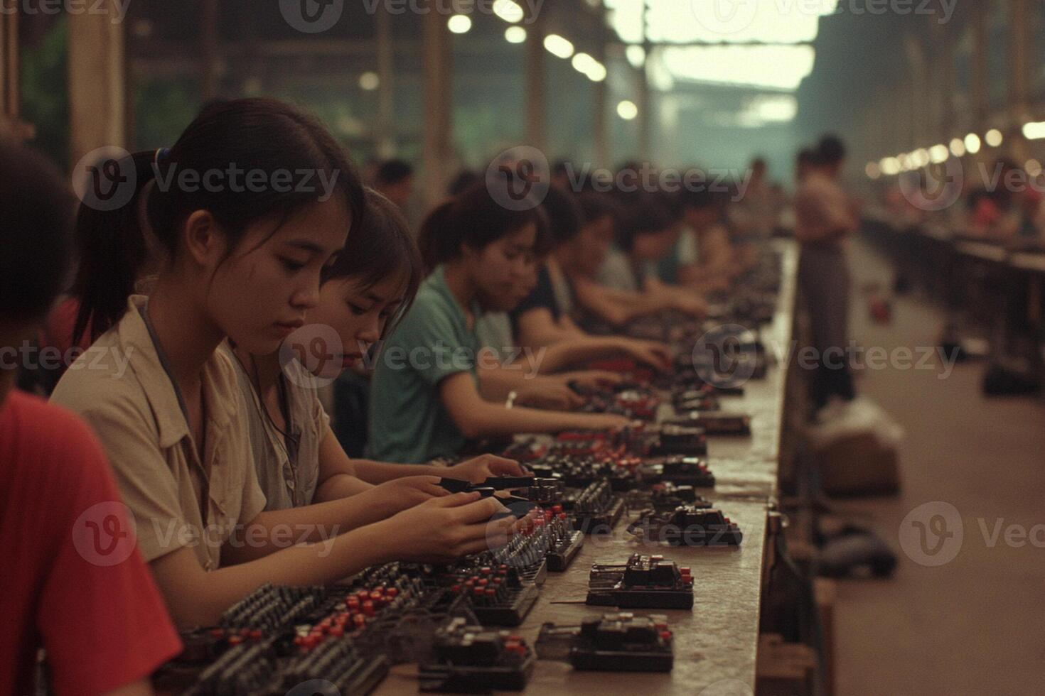 A group of women working on a computer photo