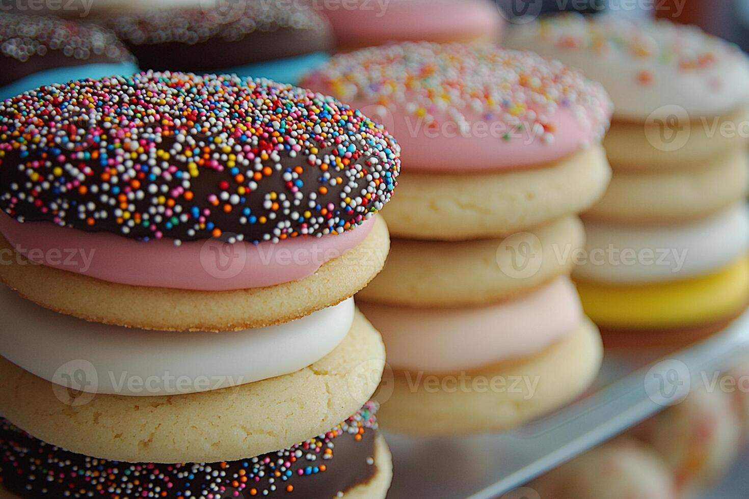 A stack of donuts photo