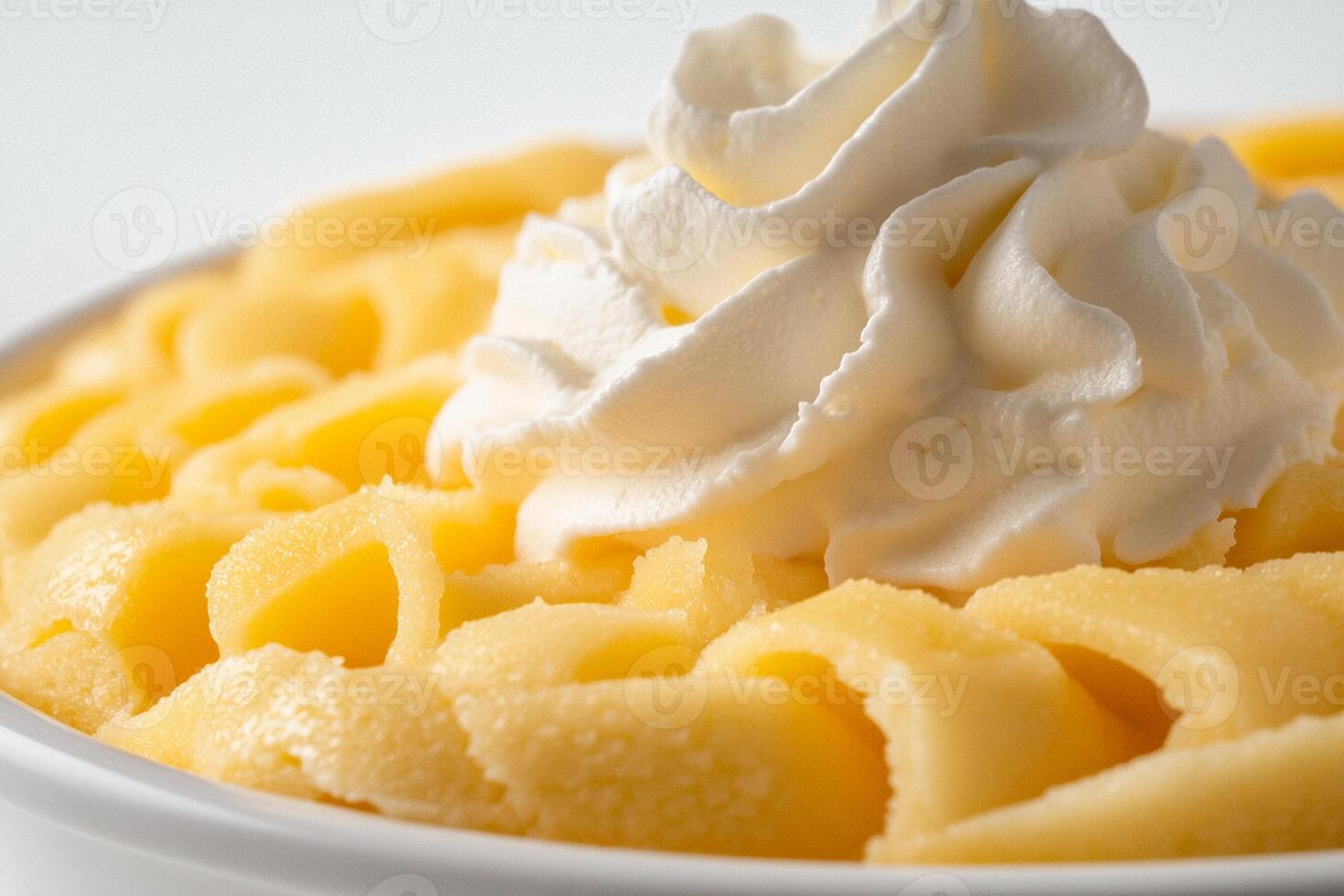 A bowl of whipped cream photo