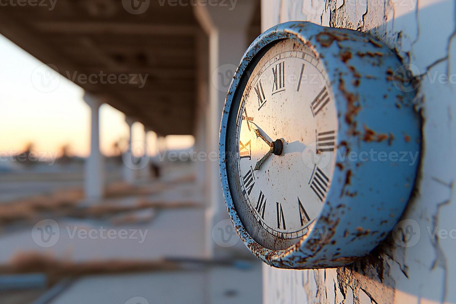 A clock on the side of a building photo