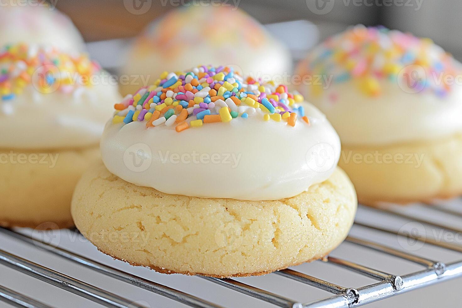 A rack with a bunch of cookies on it photo