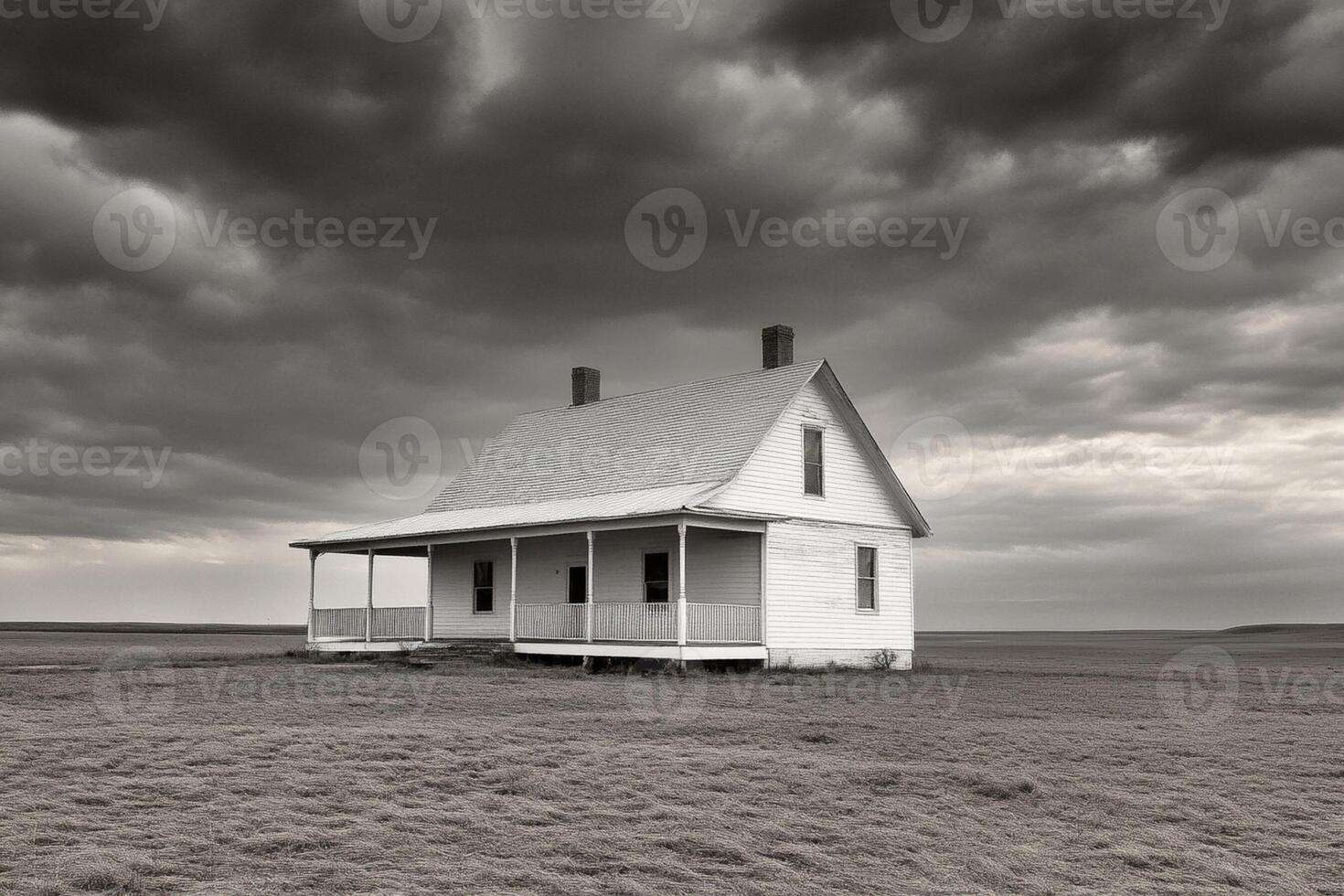 An old farmhouse in the middle of nowhere photo