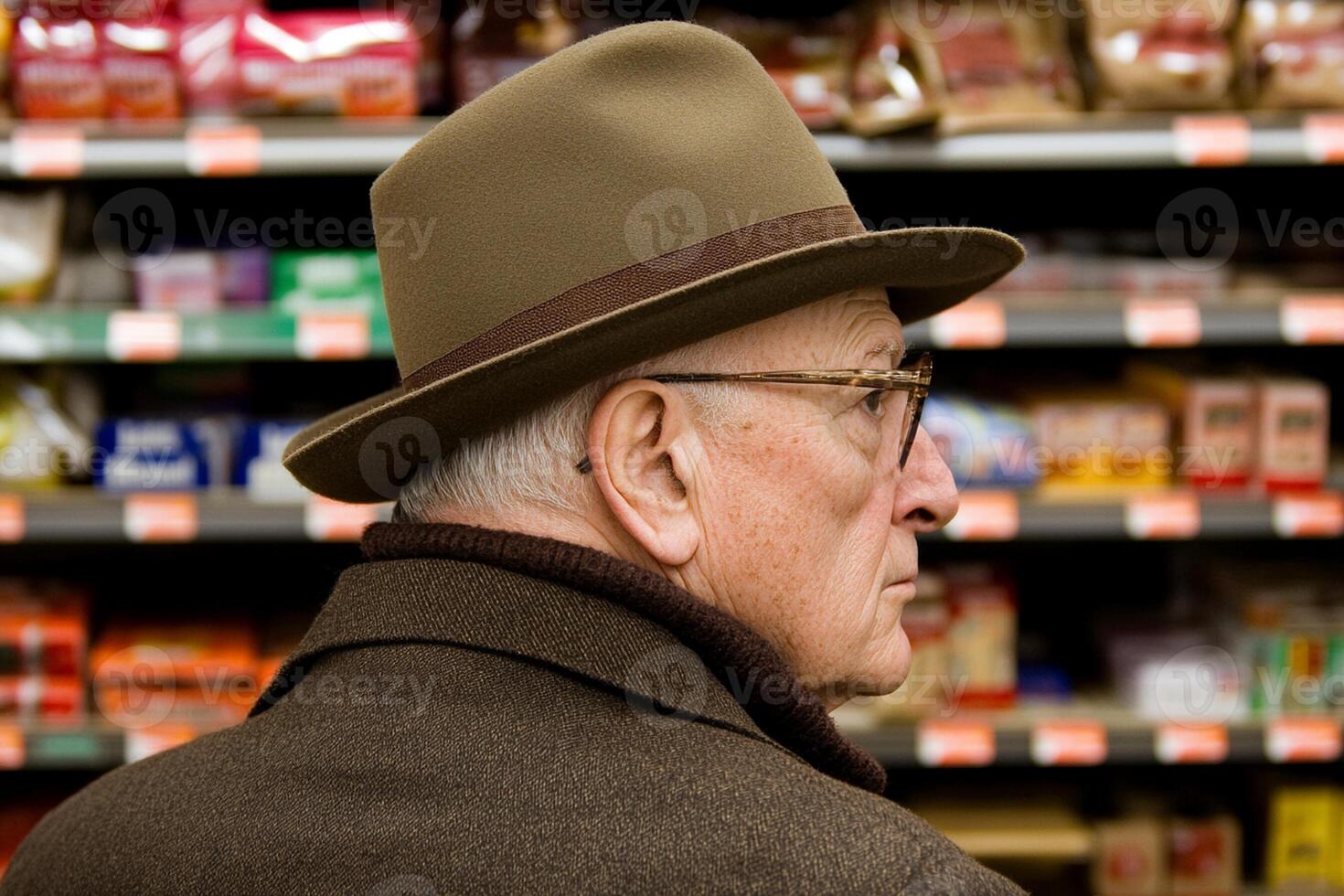 A man wearing a brown coat photo