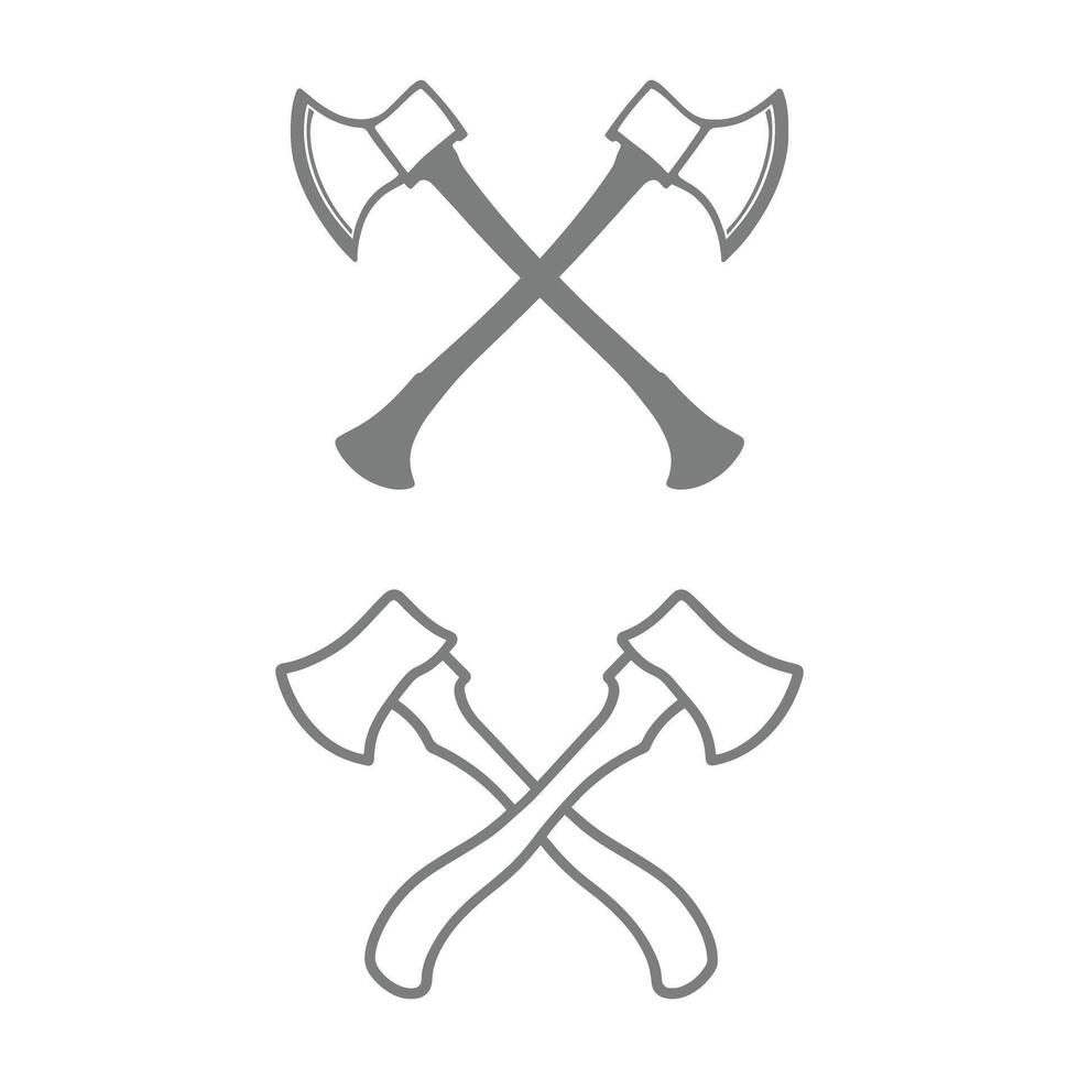 Set Crossed Axes Icon Illustration vector