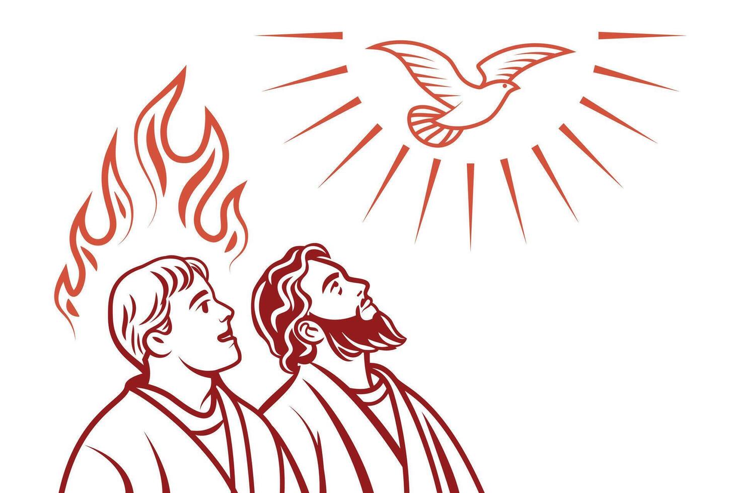 Minimalist Illustration of the Holy Spirit vector