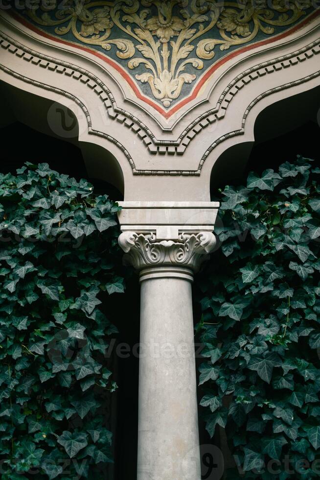 Columns Details In Stavropoleos Monastery photo