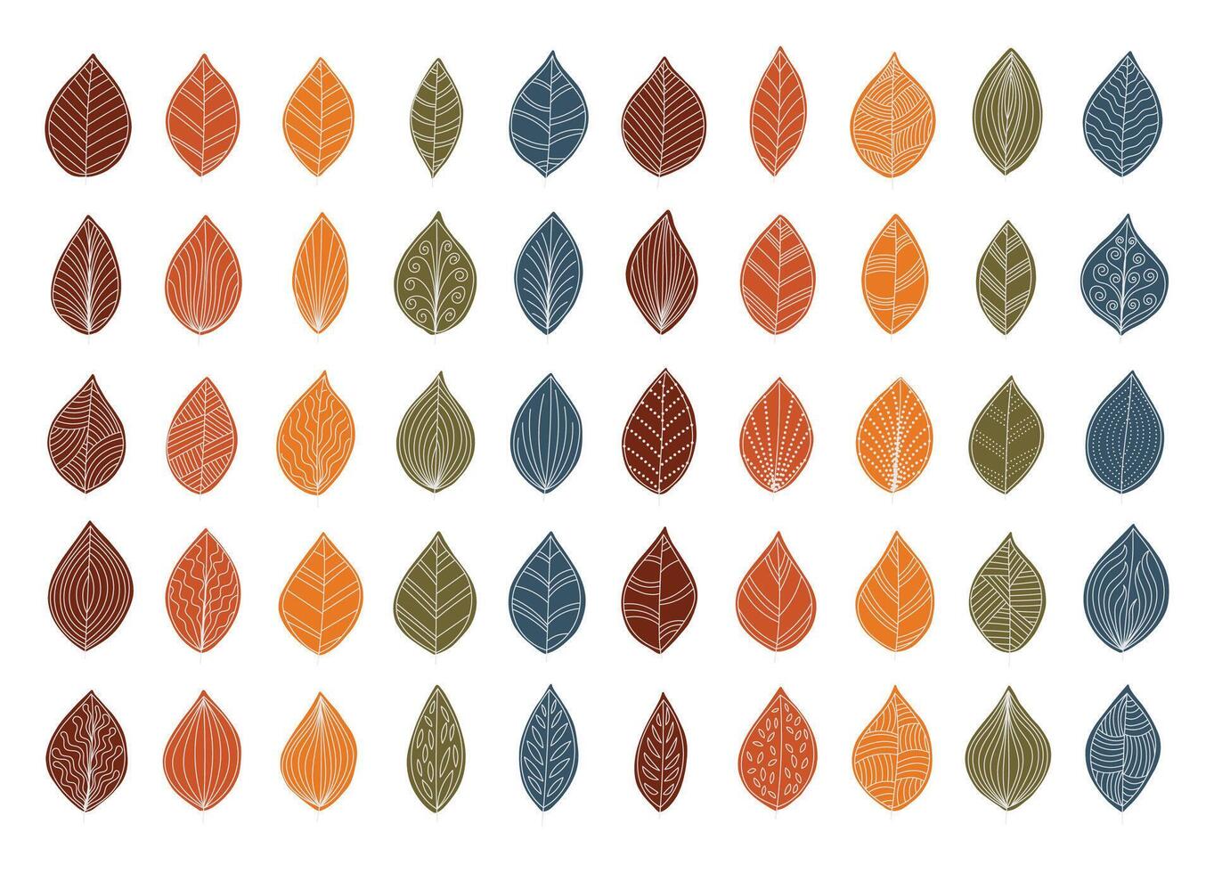 Leaf with Ornament Pattern vector