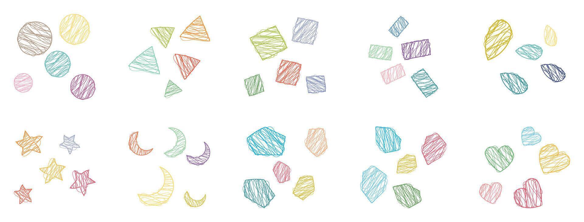 Scribble Scatter with Tangled Line Fill vector