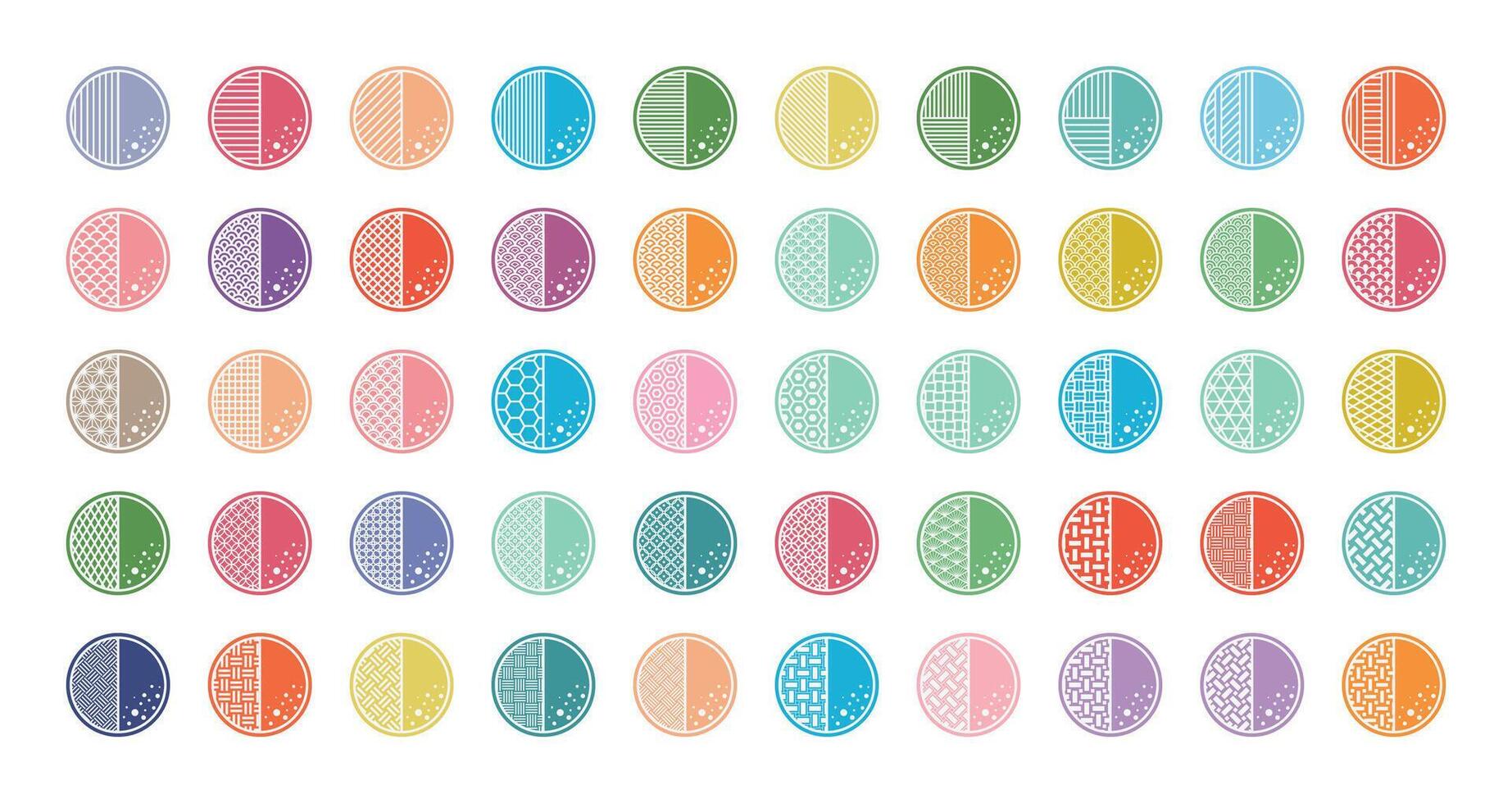 Circle with Pattern Badge vector