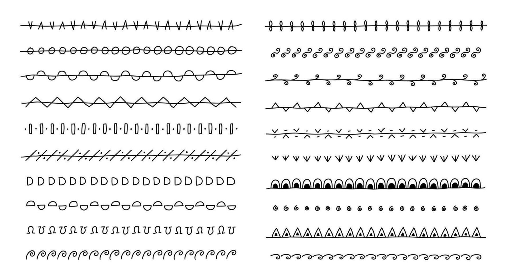 Collection of Paragraph Divider vector