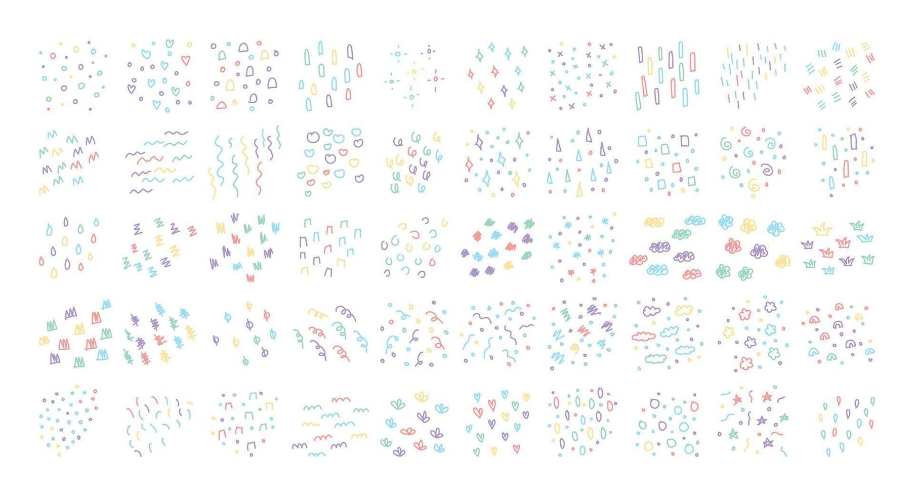 Scatter Doodle Scribble Scrapbook Ornament vector