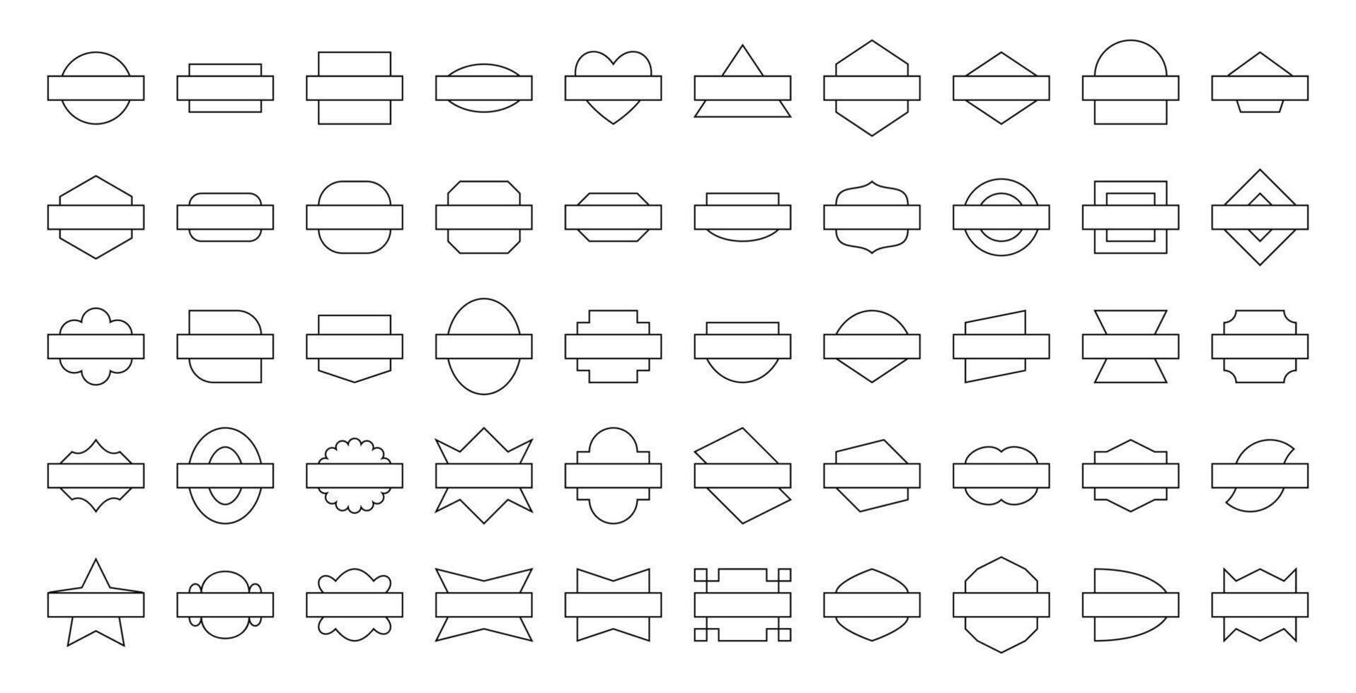 Geometric Logo Frame Collection vector