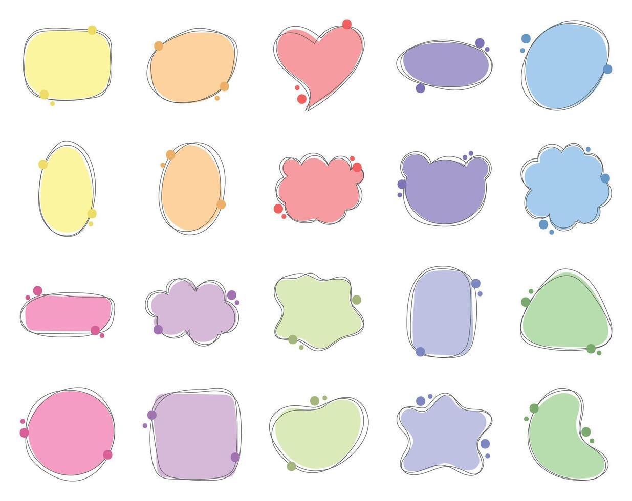 Blob Text Box Banner with Frame and Background vector