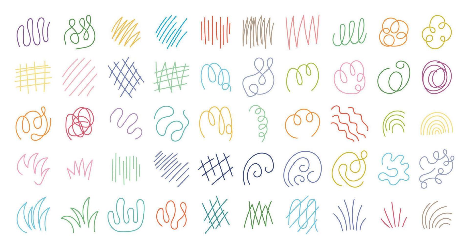 Abstract Scribble Doodle Line vector