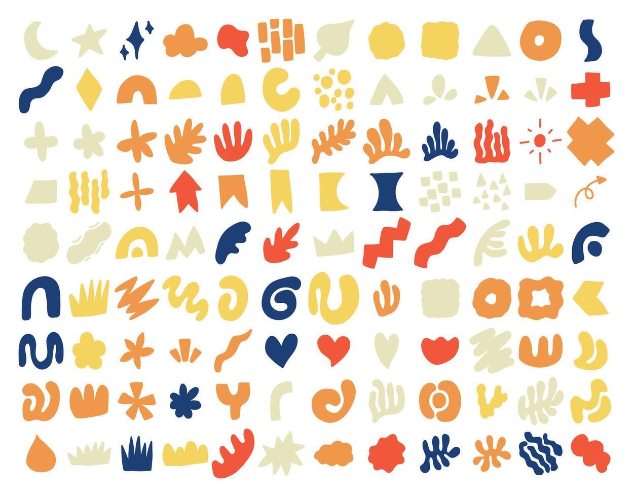 Random abstract shape doodle hand drawn vector