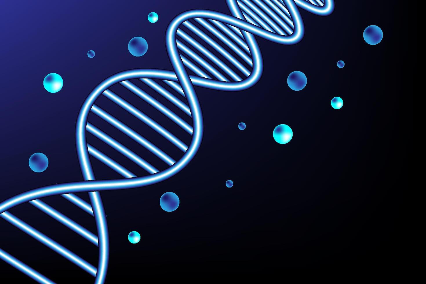 DNA molecule Scientific and technological background, science and medical concept vector