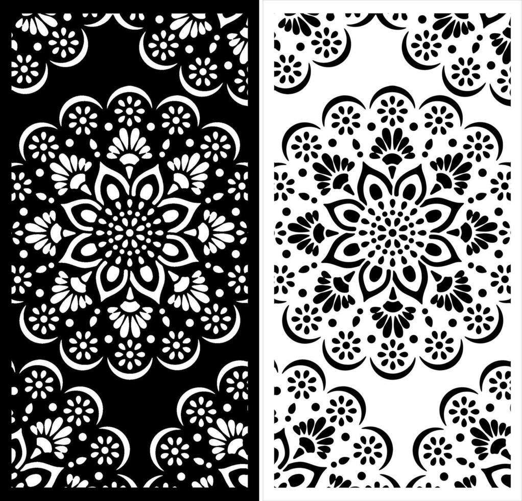 Elegant Mandala Designs in Black and White vector