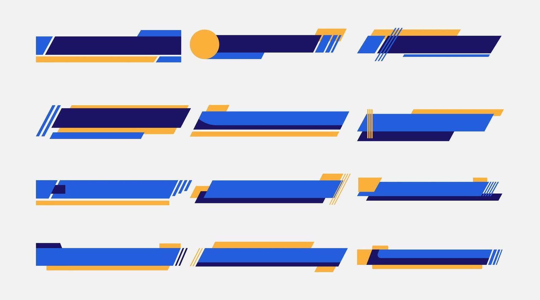 Collection of modern graphic news titles in various styles. vector
