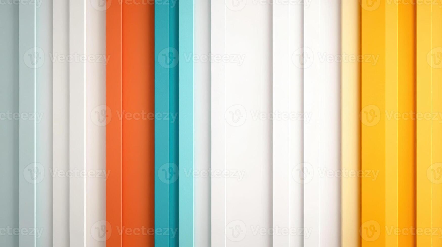 Colorful vertical panels in orange, blue, white, and yellow create vibrant abstract pattern photo