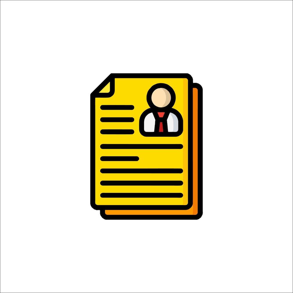 A yellow document with a man's face on it vector