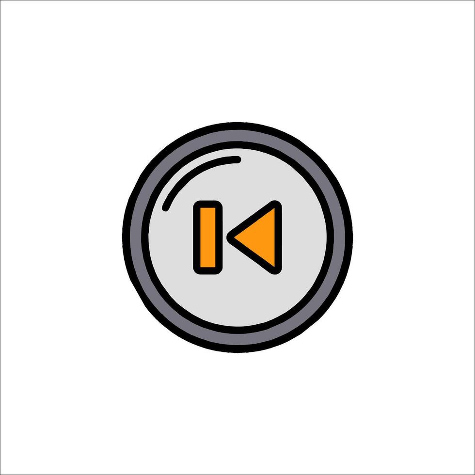 Play button icon in a round button vector