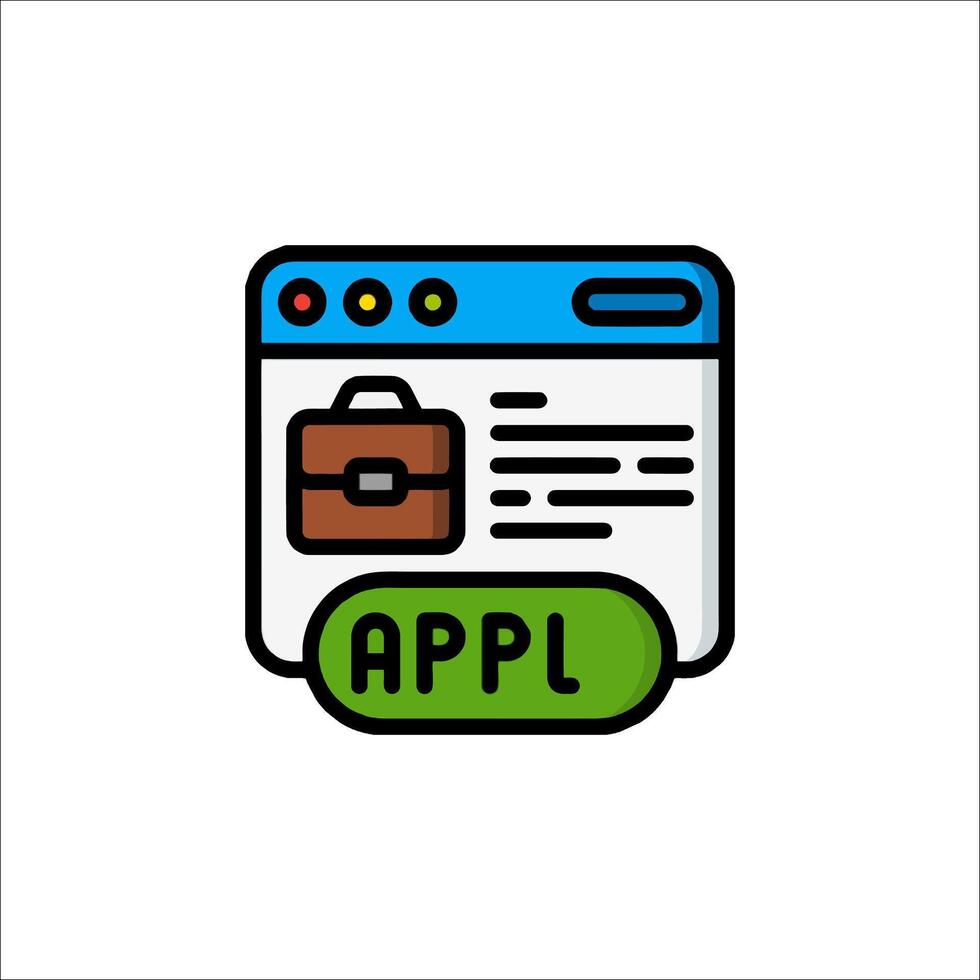 Applicant tracking system icon illustration vector