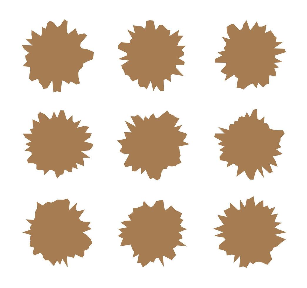 Grunge shape collection. Set of price, sale, discount offer circle frames sticker. vector