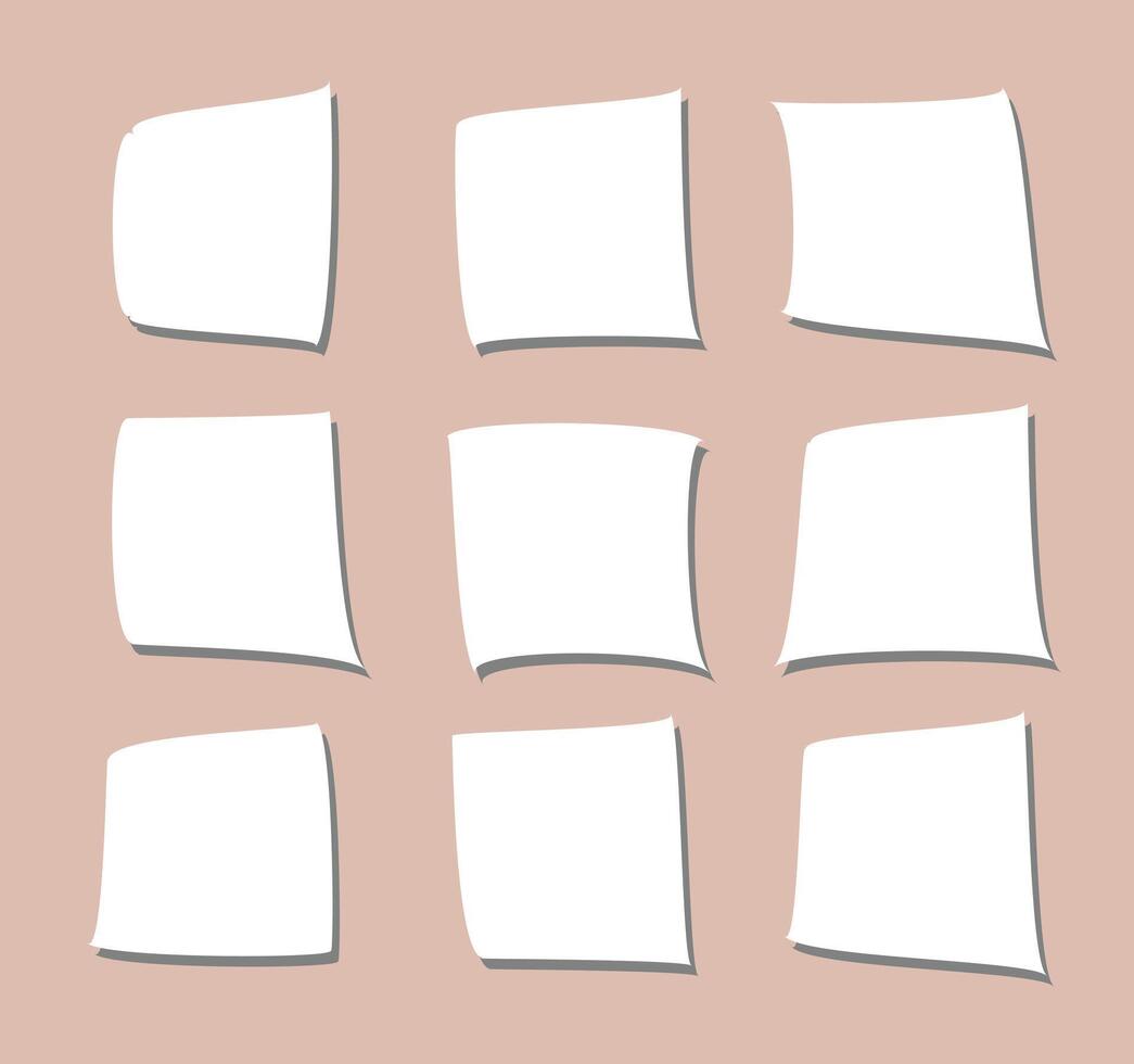 Paper elements on a background, illustration, vector