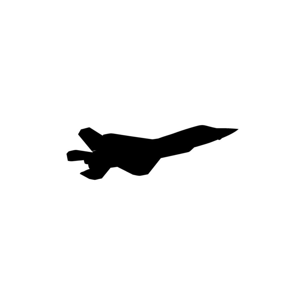 Silhouette of the Jet Fighter, Fighter aircraft vector