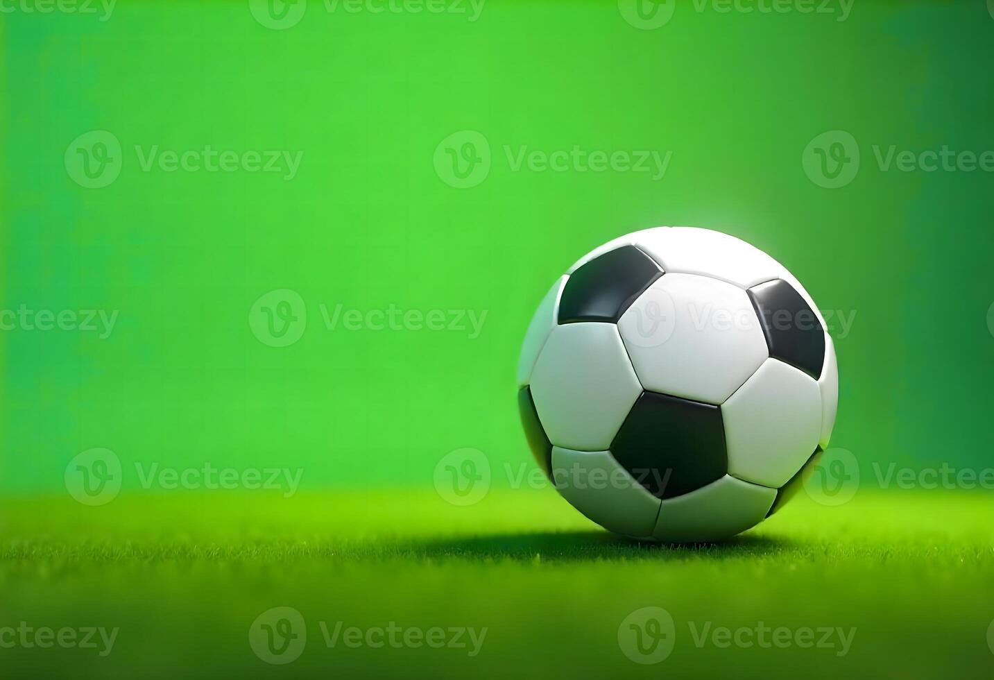 Close-Up of a Soccer Ball on a Grass Field photo